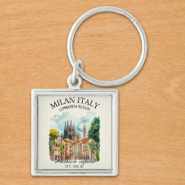 Milan Italy Design – Lombardia Skyline  Schlüsselanhänger