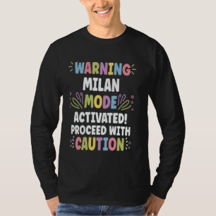 MILAN Personalisierter Name Lustig Süß Benutzerdef T-Shirt