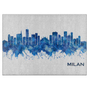 Milan Skyline Blue Schneidebrett