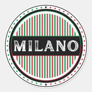 Milano City Pride Emblem – Italienische Identität Runder Aufkleber