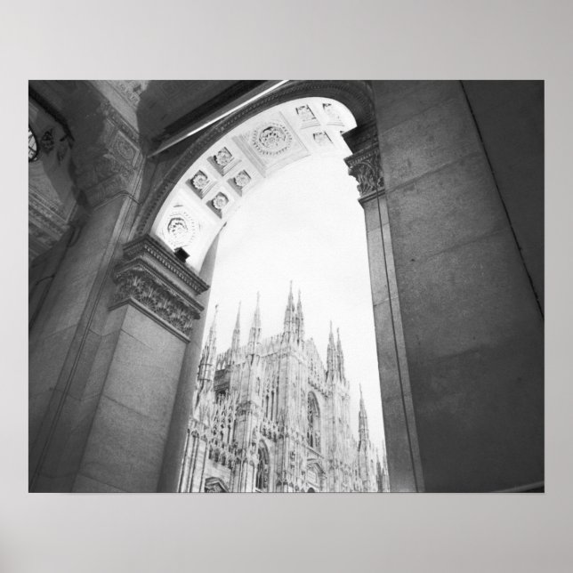 Milano Italien, Galleria Aussicht auf den Dom Poster (Vorne)