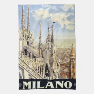 Milano Italien Gotische Kathedrale Duomo Vintage Geschirrtuch