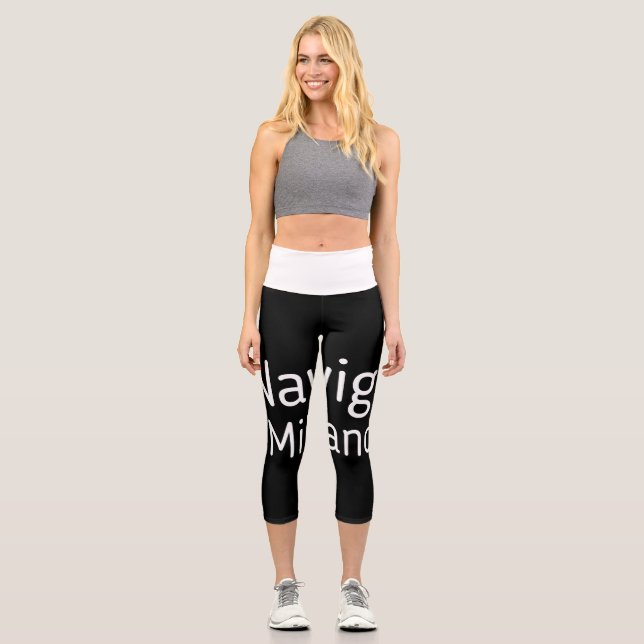 Milano Italien Navigli T-Shirt Capri Leggings (Vorderseite)