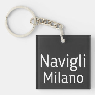 Milano Italien Navigli T-Shirt Schlüsselanhänger