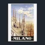 Milano Italien Vintage Reise Postkarte<br><div class="desc">Milano Italien Vintage Reise Postcard. Sie können Ihre eigene personalisierte Foto-Postkarte erstellen,  indem Sie ein Foto von Ihrem Computer hinzufügen oder Ihre eigenen Wörter hinzufügen. Perfektes Geschenk für diejenigen,  die etwas Klassisches suchen.</div>