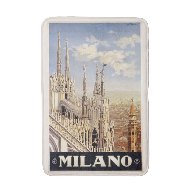 Milano Mailand Italien Vintage Badematte (Vorderseite Vertikal)