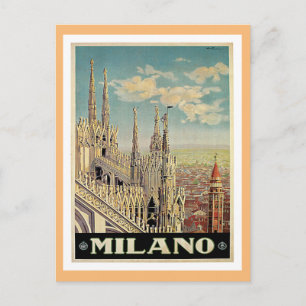 Milano Milan Italie Vintage voyage Carte postale
