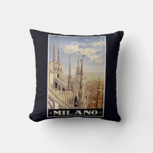 Milano (Milan) Italie vintage voyage coussin