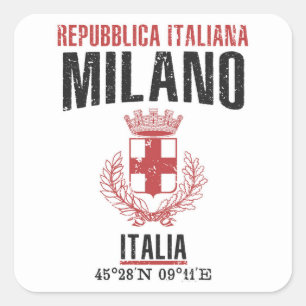 Milano Quadratischer Aufkleber