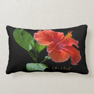 Milano Red Hibiskus Lumbar Throw Kissen