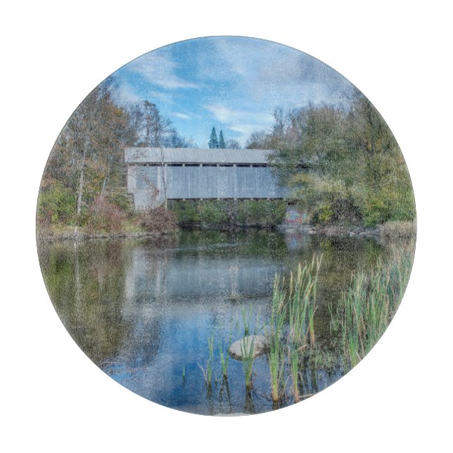 Milby Covered Bridge 2 Schneidebrett (Vorderseite)