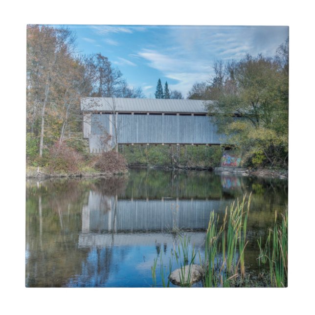Milby Covered Bridge Fliese (Vorderseite)