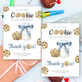 Milch & Cookies Baby-Dusche - Dankeschön Karte