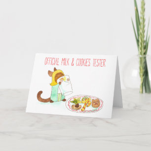 Milch & Cookies Tester Grußkarte Karte