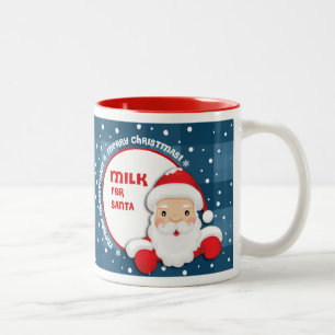 Milch für den Weihnachtsmann. Weihnachtsgeschenk- Zweifarbige Tasse