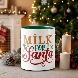 Milch für den Weihnachtsmann Zweifarbige Tasse