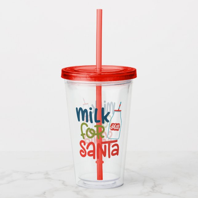 Milch für Santa Acryltrinkbecher (Vorderseite)