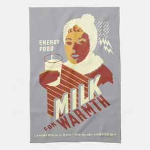 Milch für Wärme Geschirrtuch