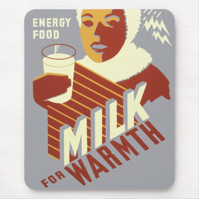 Milch für Wärme Mousepad (Vorne)