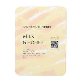 Milch Honigsoy-Kerzen-Geschäft hinzufügen q r Code Magnet