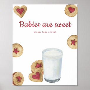 Milch & Kekse Baby Shower Babys sind süß Poster