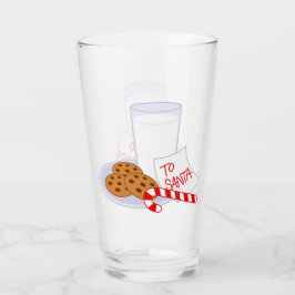 Milch, Kekse und Bonbons des Weihnachtsmanns Glas
