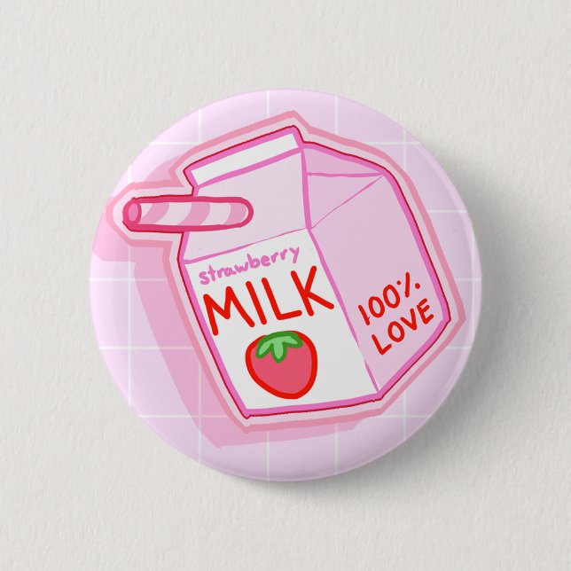 Milch-Knopf Button (Vorderseite)