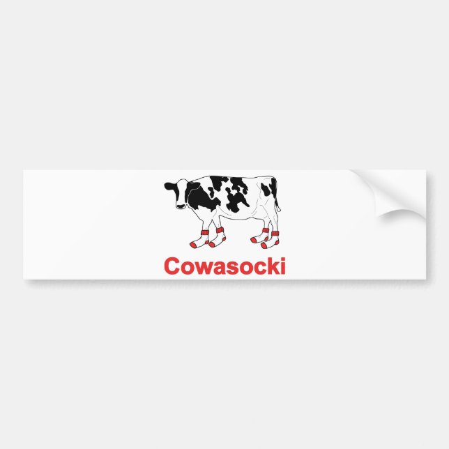 Milch-Kuh in den Socken - Cowasocki Kuh ein Socky Autoaufkleber (Vorne)