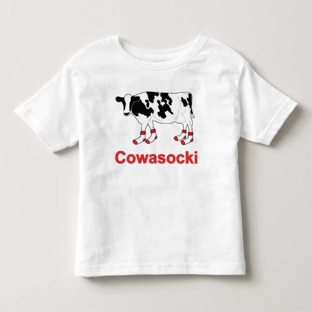 Milch-Kuh in den Socken - Cowasocki Kuh ein Socky Kleinkind T-shirt (Vorderseite)
