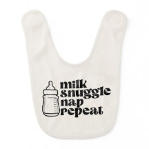 Milch Kuscheln Schlaf Wiederholen Baby-Bib