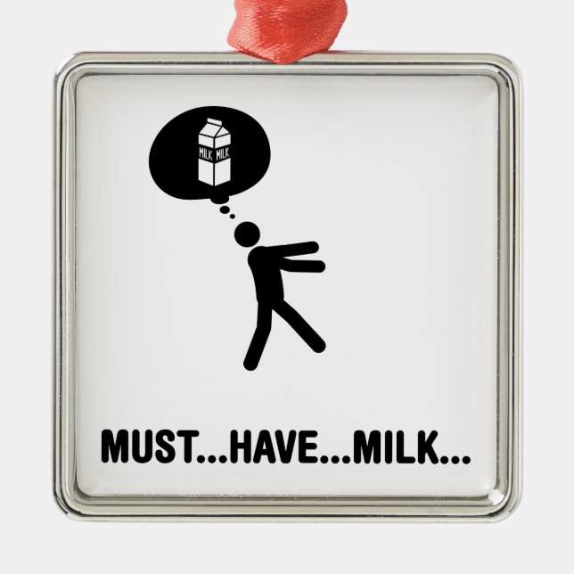 Milch-Liebhaber Ornament Aus Metall (Vorne)