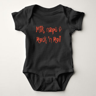 Milch, Nickerchen und Rock'N Roll Baby Jersey Body Strampler
