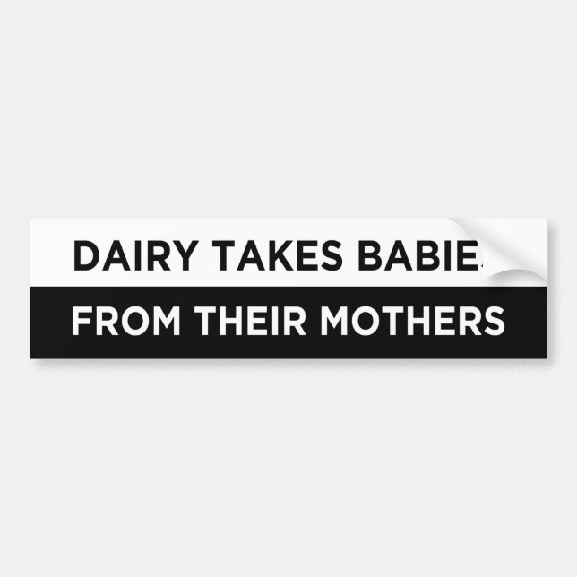 Milch nimmt Babys von ihren Müttern vegan Autoaufkleber (Vorne)