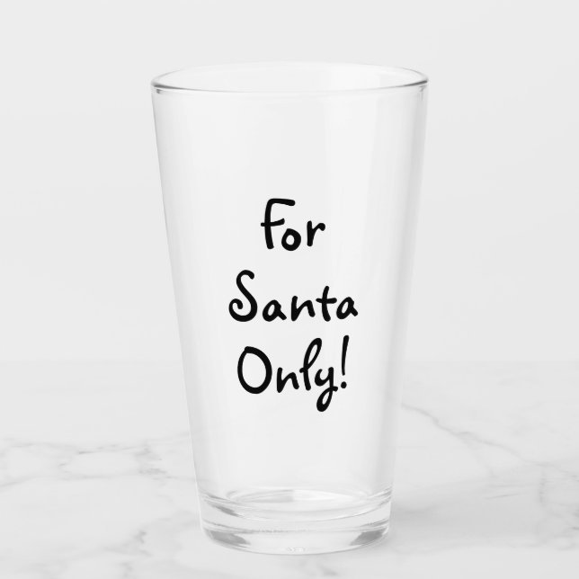 Milch nur für den Weihnachtsmann! Glas (Vorderseite)