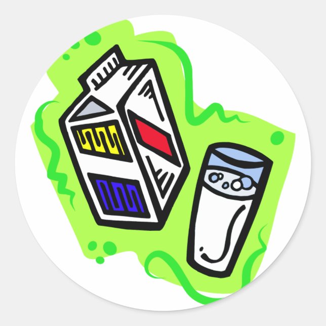 Milch Runder Aufkleber (Vorderseite)