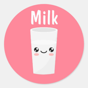 Milch Runder Aufkleber