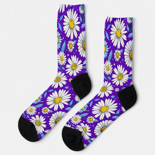Milch und Blätter Socken (Linkes Detail)