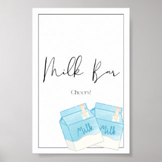 Milch und Cookie Geburtsdatum Bar-Zeichen Poster
