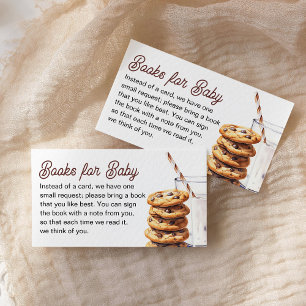 Milch und Cookies Baby Shower Books for Baby Begleitkarte