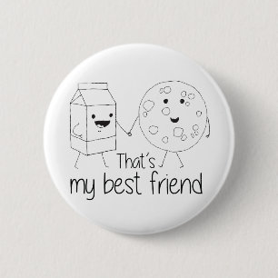 Milch und Cookies BESTE FREUNDIN der besten Freund Button