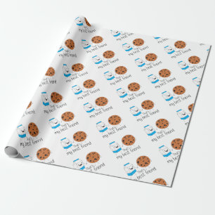 Milch und Cookies BESTE FREUNDIN der besten Freund Geschenkpapier
