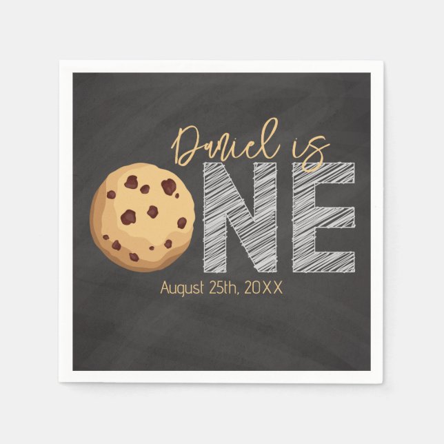 Milch und Cookies Erstgeburtstag Napkins - Sweet O Serviette (Vorderseite)