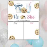 Milch und Cookies Gender offenbaren Er oder sie Di