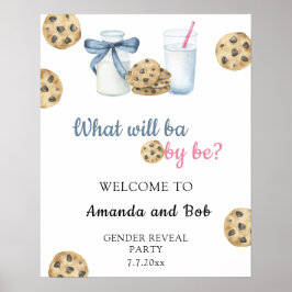 Milch und Cookies Gender offenbaren Willkommen Poster