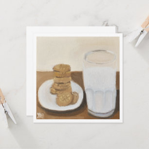 Milch und Cookies Karte