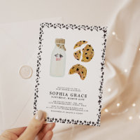 Milch und Cookies Niedliche Babydusche