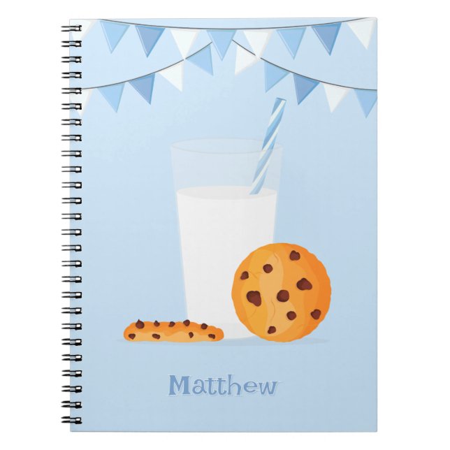 Milch und Cookies Notizblock (Vorderseite)