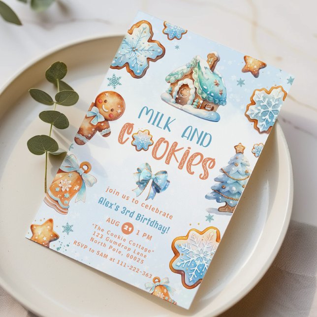 Milch und Cookies Weihnachtsgeburt Einladung (Von Creator hochgeladen)