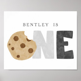 Milch und Cookies zum ersten Geburtstag Poster