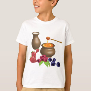 Milch und Honig mit Berries Rustikale Ernährung T-Shirt